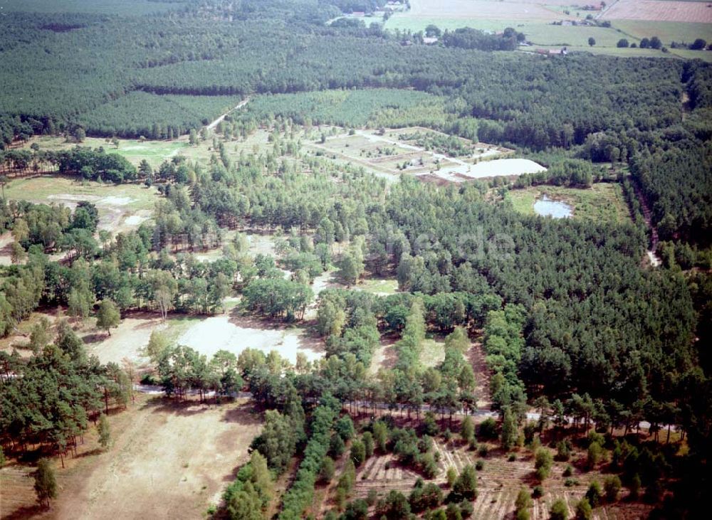 Drachhausen / Brandenburg von oben - Re- naturiertes, ehemaliges Kasernengelände bei Drachhausen in Brandenburg