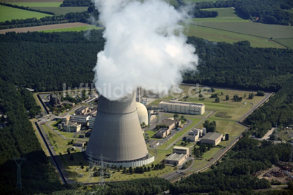 Luftbild Lingen (Ems) - Reaktorblöcke und Anlagen des AKW - KKW Kernkraftwerk in Lingen (Ems) im Bundesland Niedersachsen