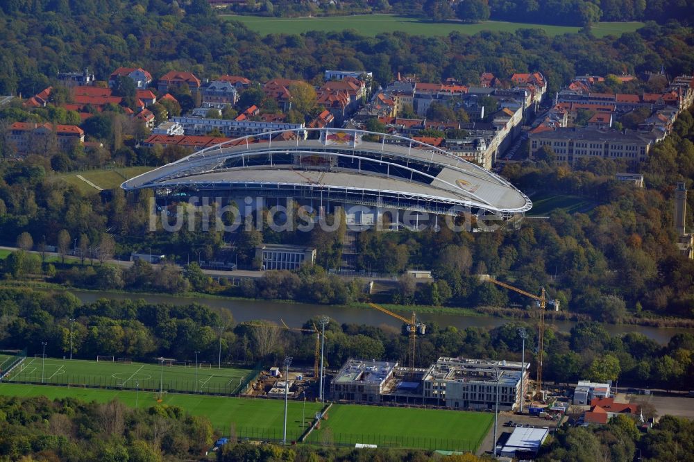 Leipzig von oben - Red Bull Arena in Leipzig im Bundesland Sachsen