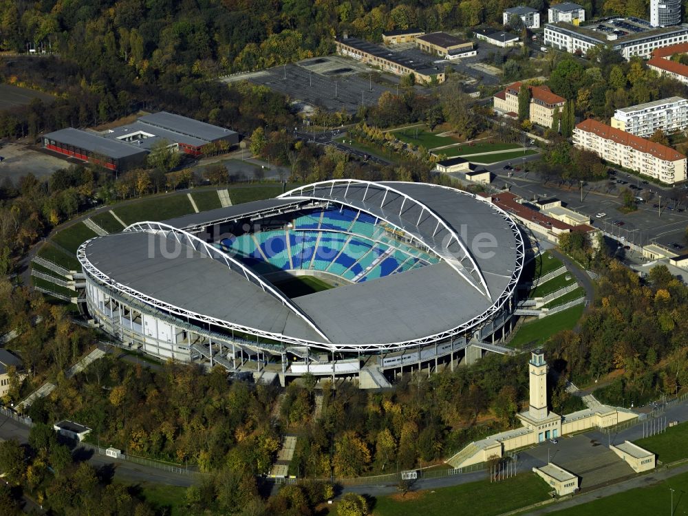 Luftaufnahme Leipzig - Red Bull Arena in Leipzig im Bundesland Sachsen