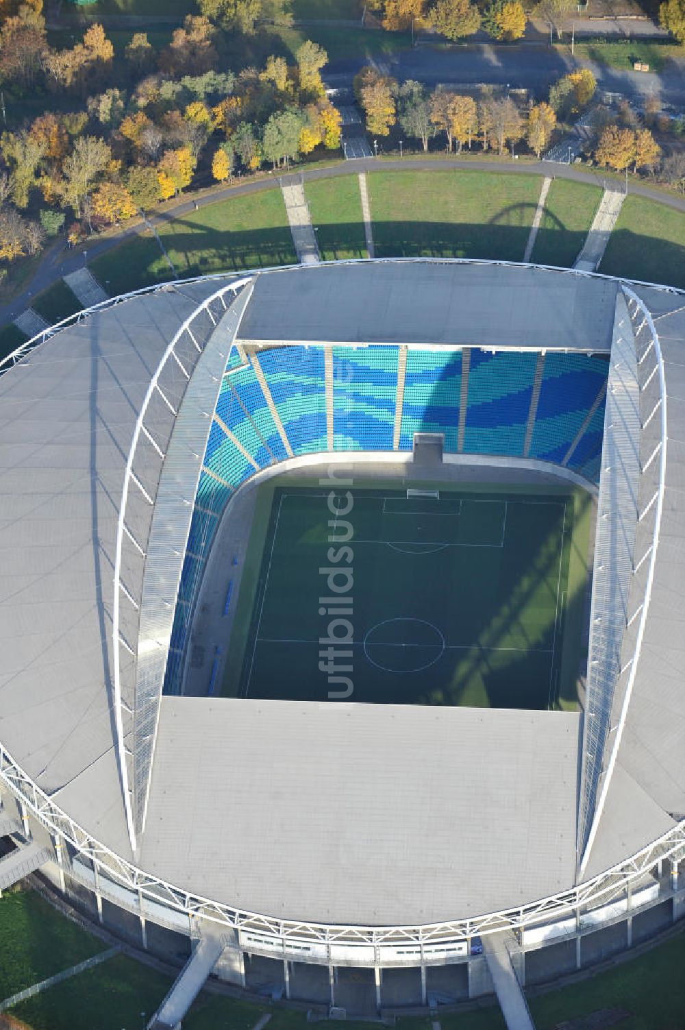 Leipzig von oben - Red Bull Arena (vormals Zentralstadion) in Leipzig