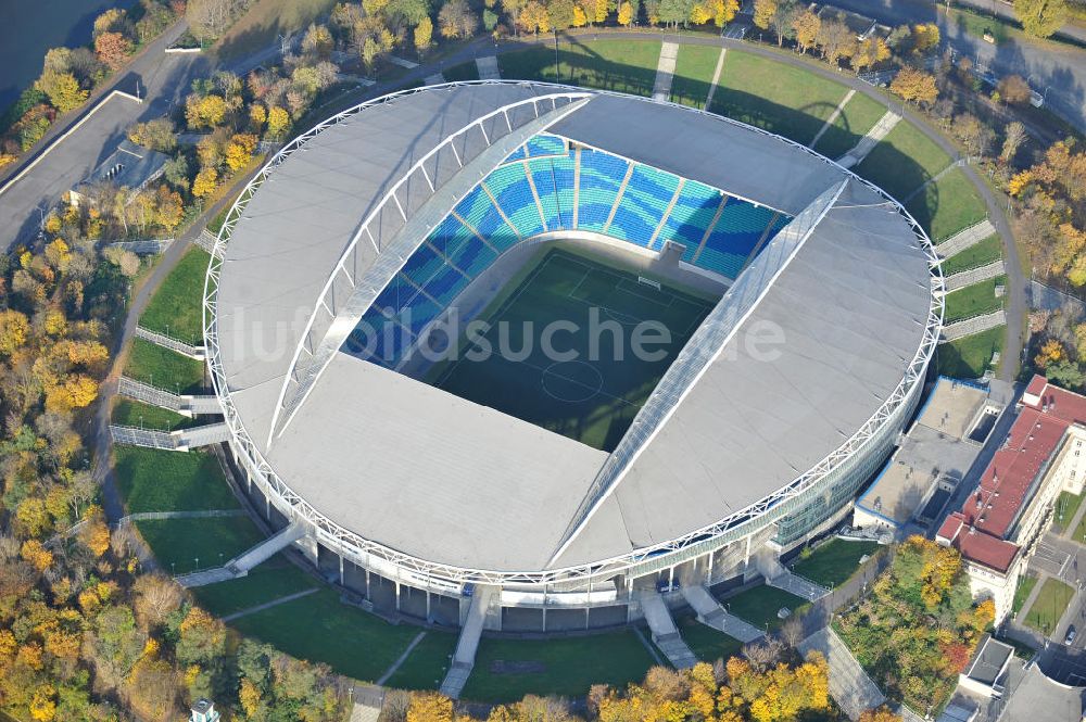 Leipzig aus der Vogelperspektive: Red Bull Arena (vormals Zentralstadion) in Leipzig