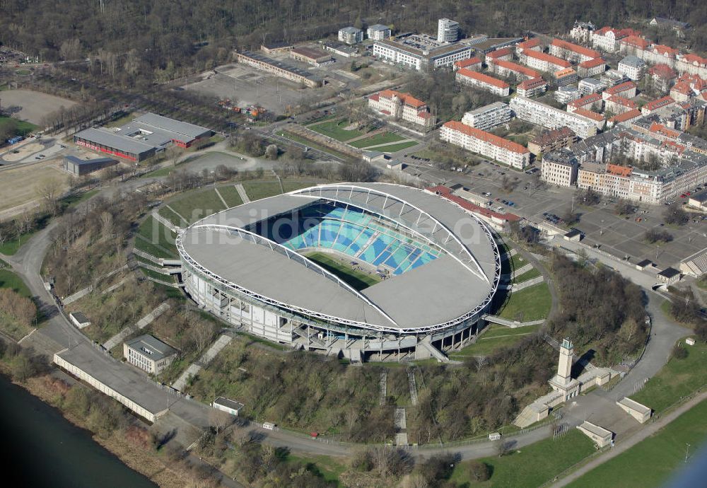 Leipzig von oben - Red Bull Arena (vormals Zentralstadion) in Leipzig