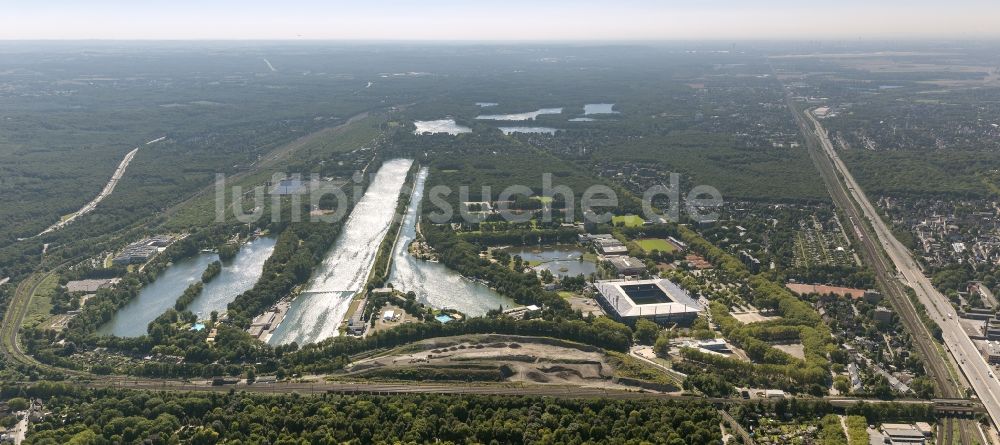 Duisburg aus der Vogelperspektive: Regattabahn in Duisburg im Ruhrgebiet in Nordrhein-Westfalen