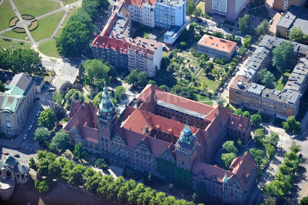 Luftbild Stettin / Szczecin - Regierungsgebäude in Stettin / Szczecin