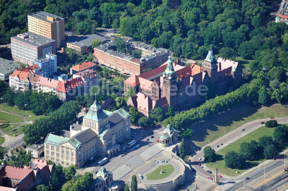 Stettin / Szczecin aus der Vogelperspektive: Regierungsgebäude in Stettin / Szczecin