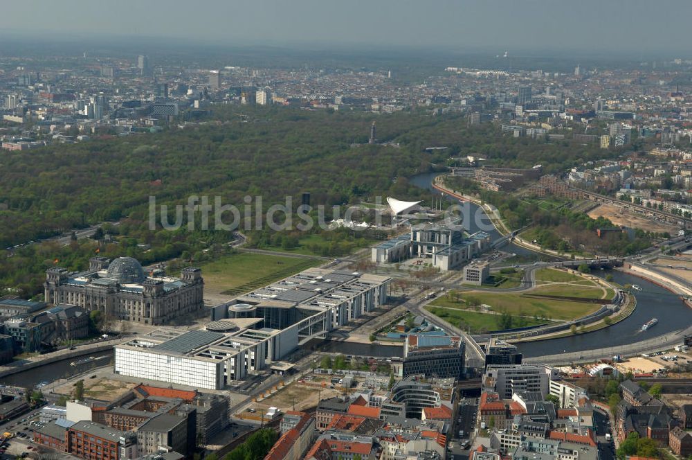 Berlin aus der Vogelperspektive: Regierungsviertel des Berliner Tiergarten