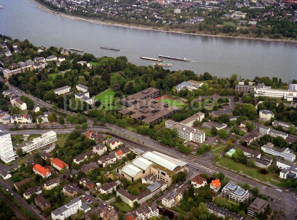 Luftaufnahme Bonn - Regierungsviertel in Bonn mit dem Palais Schaumburg, Bundeskanzleramt