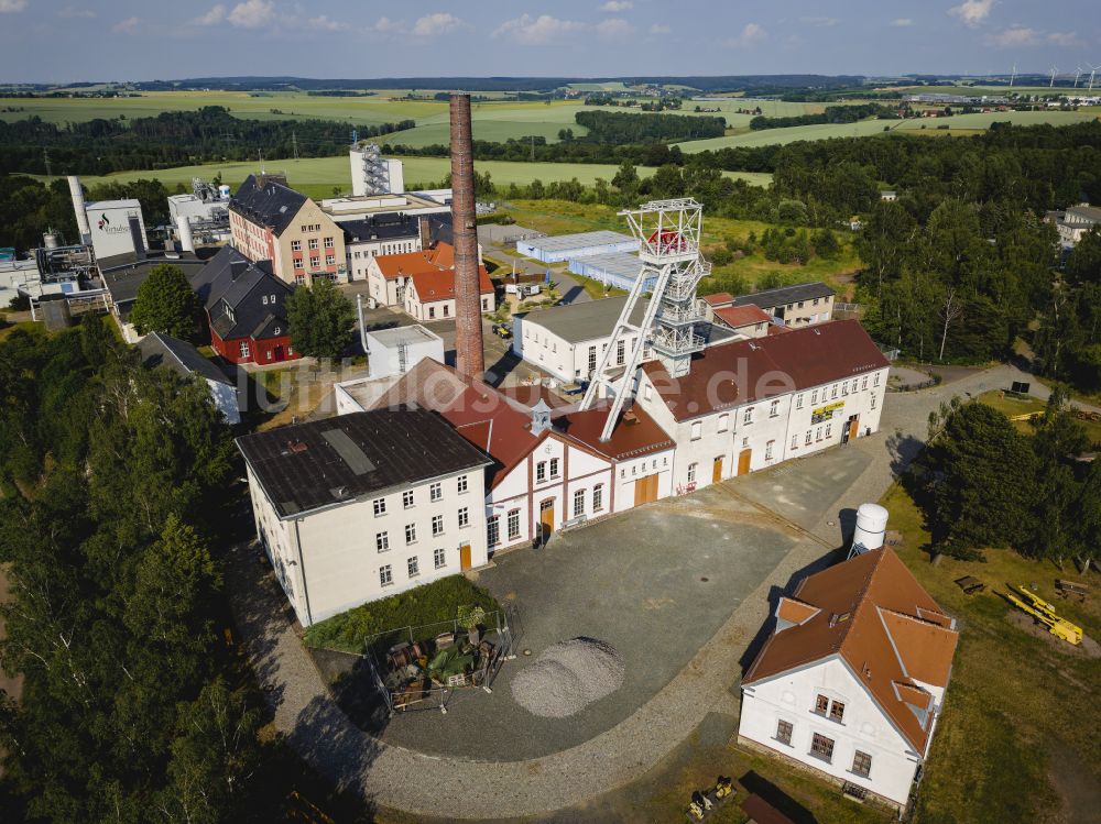 Freiberg von oben - Reiche Zeche in Freiberg im Bundesland Sachsen, Deutschland