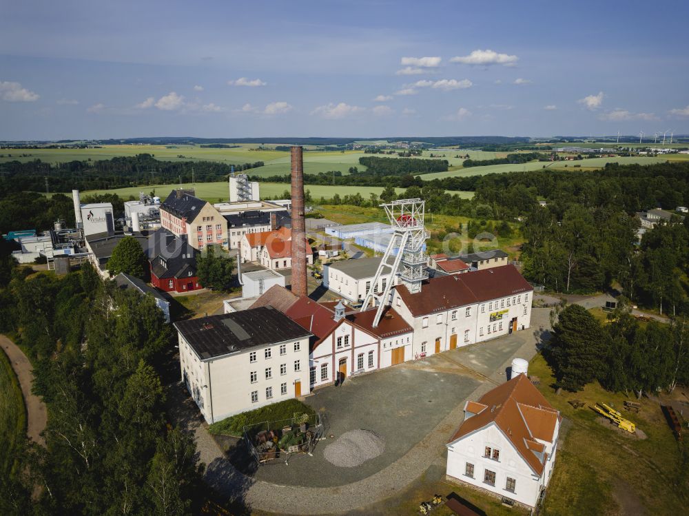 Freiberg aus der Vogelperspektive: Reiche Zeche in Freiberg im Bundesland Sachsen, Deutschland