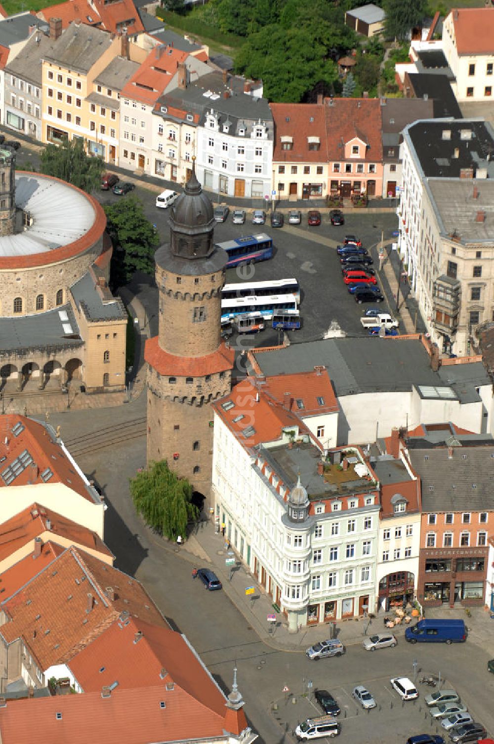 Görlitz von oben - Reichenbacher Turm Görlitz