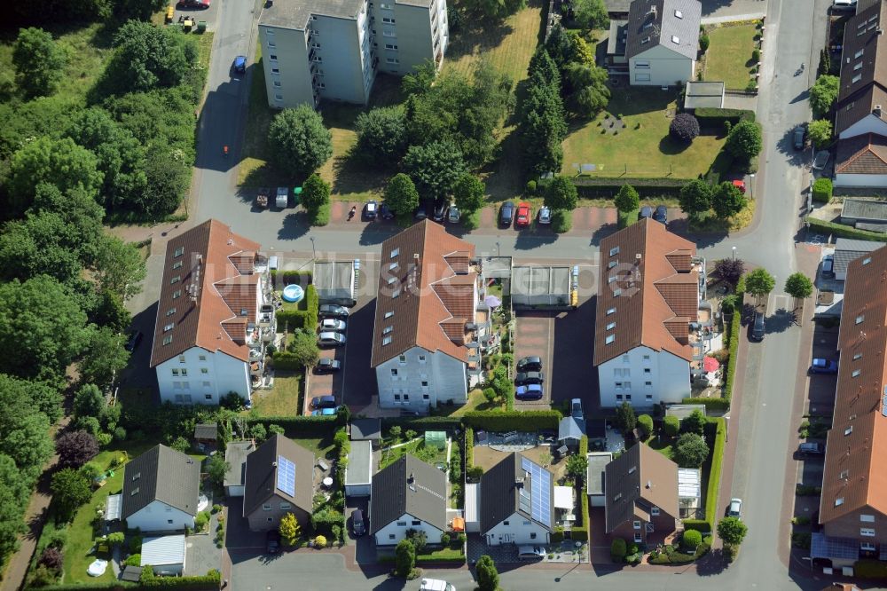 Luftbild Bönen - Reihen- Wohnhaus der MARKUS GEROLD UNTERNEHMENSGRUPPE in Bönen im Bundesland Nordrhein-Westfalen