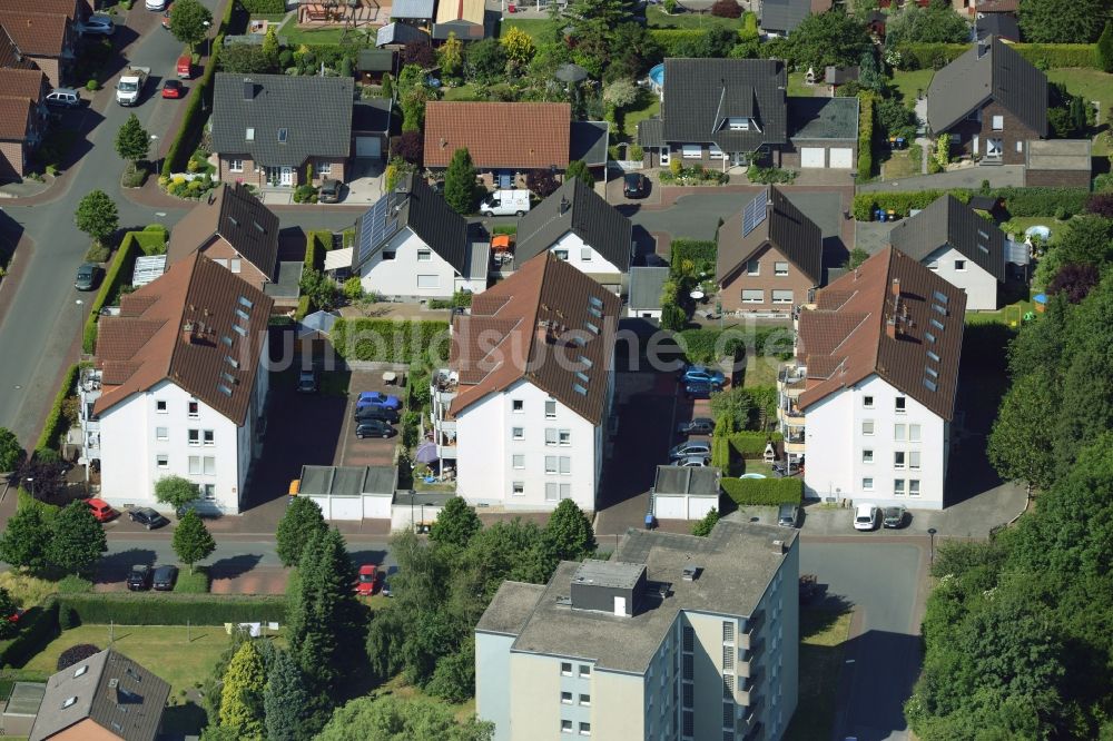 Luftbild Bönen - Reihen- Wohnhaus der MARKUS GEROLD UNTERNEHMENSGRUPPE in Bönen im Bundesland Nordrhein-Westfalen