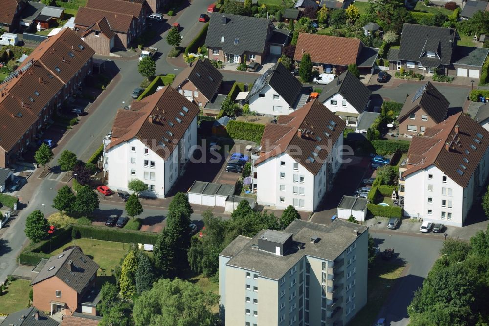 Luftaufnahme Bönen - Reihen- Wohnhaus der MARKUS GEROLD UNTERNEHMENSGRUPPE in Bönen im Bundesland Nordrhein-Westfalen