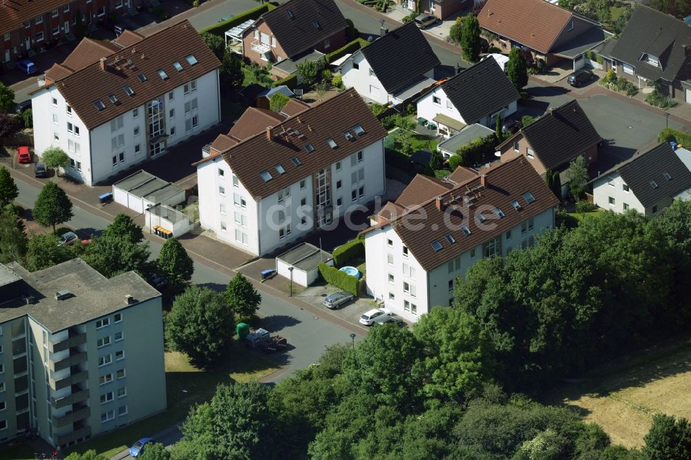 Luftbild Bönen - Reihen- Wohnhaus der MARKUS GEROLD UNTERNEHMENSGRUPPE in Bönen im Bundesland Nordrhein-Westfalen