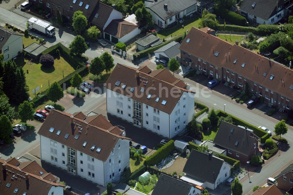 Luftbild Bönen - Reihen- Wohnhaus der MARKUS GEROLD UNTERNEHMENSGRUPPE in Bönen im Bundesland Nordrhein-Westfalen