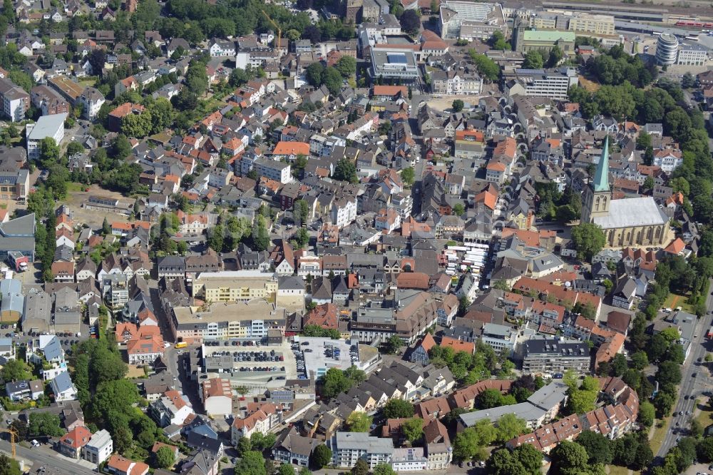 Unna von oben - Reihen- Wohnhaus der MARKUS GEROLD UNTERNEHMENSGRUPPE in Unna im Bundesland Nordrhein-Westfalen