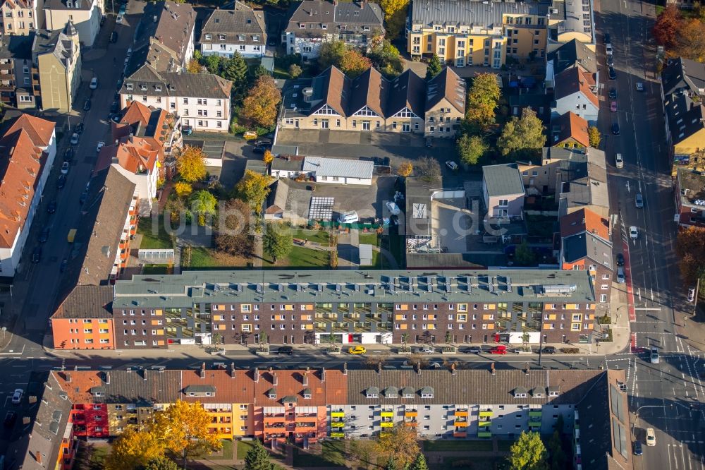 Luftbild Hamm - Reihenhaus in der Goethestraße in Hamm im Bundesland Nordrhein-Westfalen