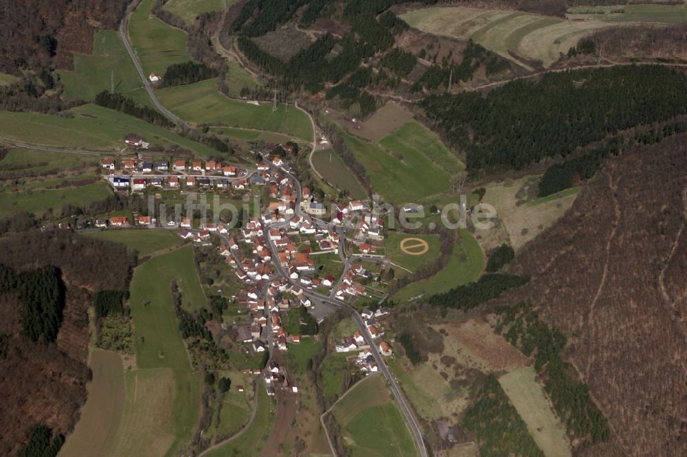 Luftbild Reipoltskirchen - Reipoltskirchen ist eine Ortsgemeinde im westpfälzischen Landkreis Kusel in Rheinland-Pfalz