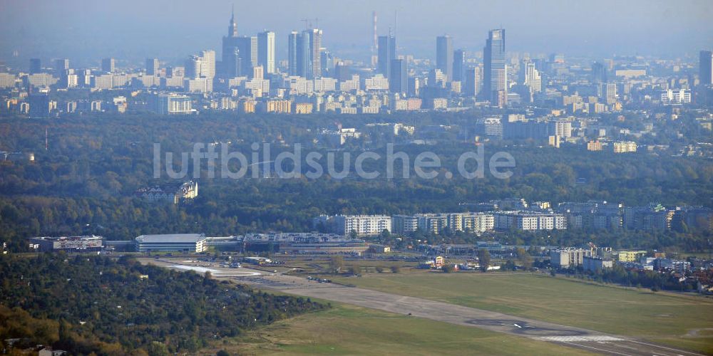 Luftaufnahme Warschau - Reise- und Geschäftsflughafen Warsaw - Babice (Bemowo) ICAO Code EPBC