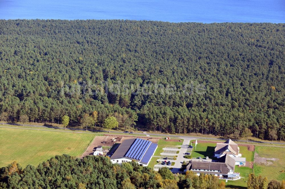 Luftaufnahme Trassenheide - Reit- und Freizeithotel Friesenhof in Trassenheide im Bundesland Mecklenburg-Vorpommern