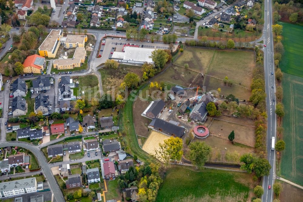 Bönen aus der Vogelperspektive: Reitstall - Reiterhof - Marstall in Bönen im Bundesland Nordrhein-Westfalen, Deutschland