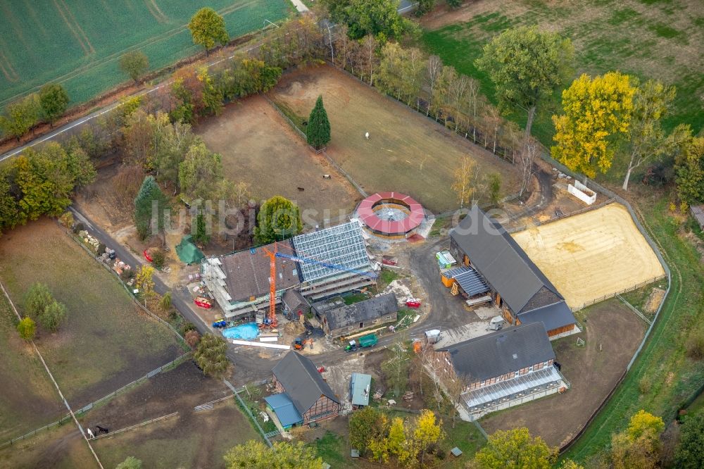 Luftaufnahme Bönen - Reitstall - Reiterhof - Marstall in Bönen im Bundesland Nordrhein-Westfalen, Deutschland