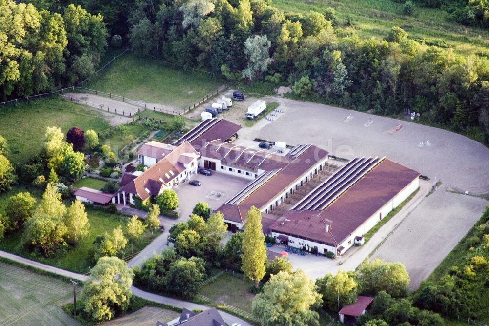 Luftaufnahme Hagenbach - Reitstall - Reiterhof - Marstall in Hagenbach im Bundesland Rheinland-Pfalz