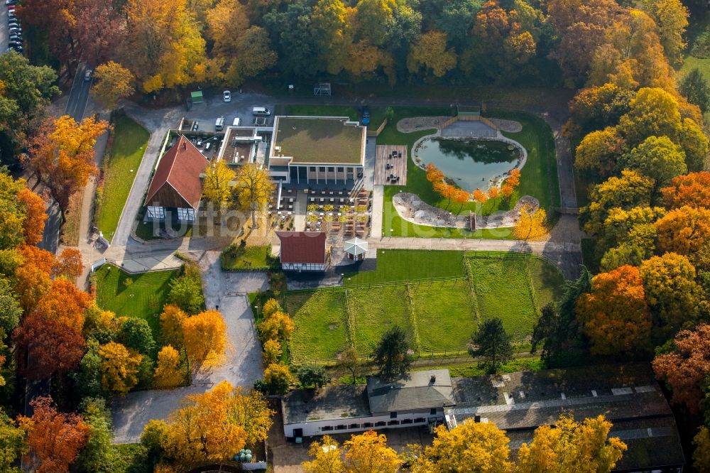 Hamm von oben - Reitstall - Reiterhof - Marstall Märkischer Reitverein Hamm e.V. Fährstraße in Hamm im Bundesland Nordrhein-Westfalen