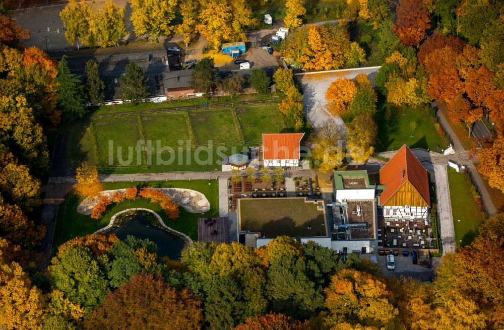 Hamm aus der Vogelperspektive: Reitstall - Reiterhof - Marstall Märkischer Reitverein Hamm e.V. Fährstraße in Hamm im Bundesland Nordrhein-Westfalen