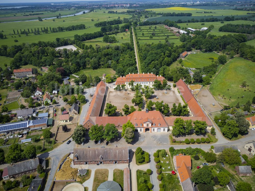 Luftaufnahme Graditz - Reitzentrum der Gestüt Graditz GmbH in Graditz im Bundesland Sachsen, Deutschland