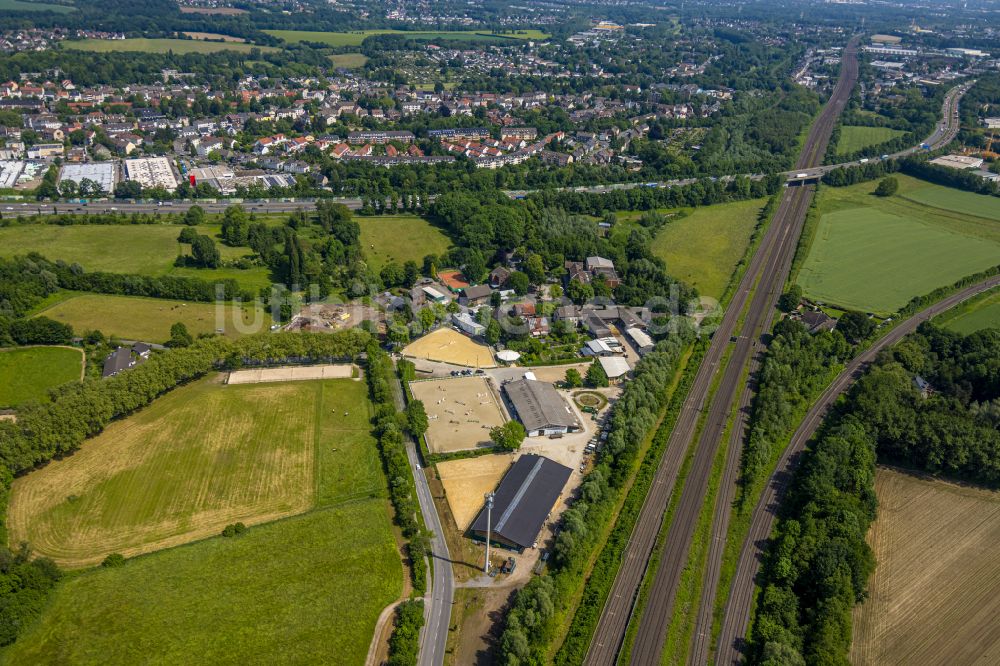 Luftaufnahme Dortmund - Reitzentrum Reiterstaffel Somborn in Dortmund im Bundesland Nordrhein-Westfalen, Deutschland