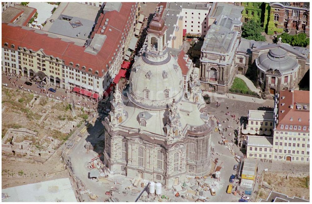 Luftaufnahme Dresden - Rekonstruierte Frauenkirche Dresden