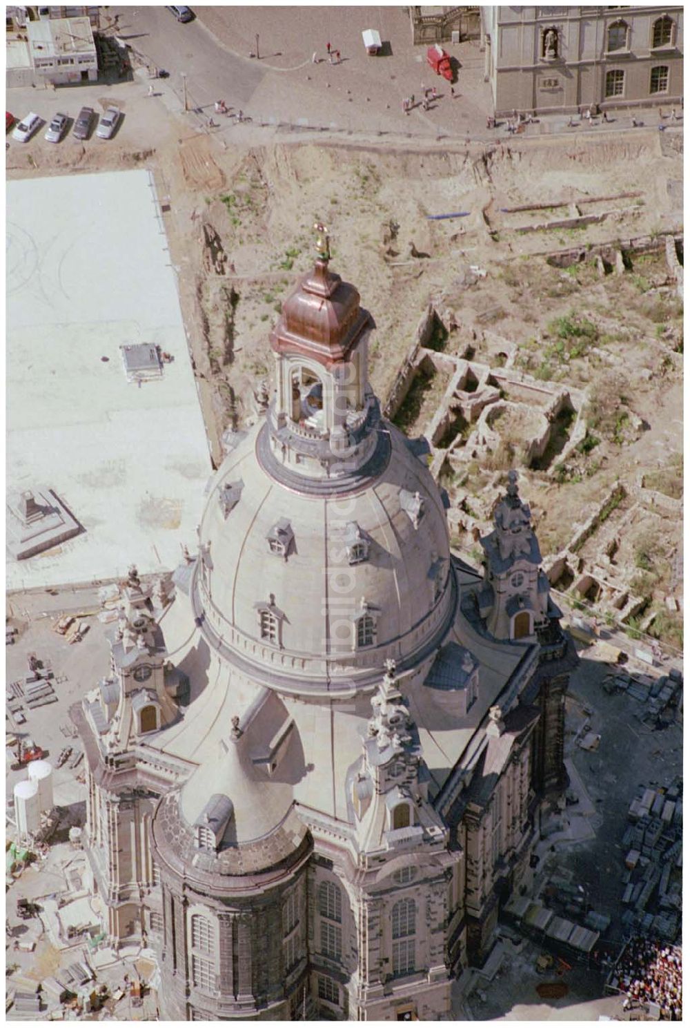 Luftbild Dresden - Rekonstruierte Frauenkirche Dresden