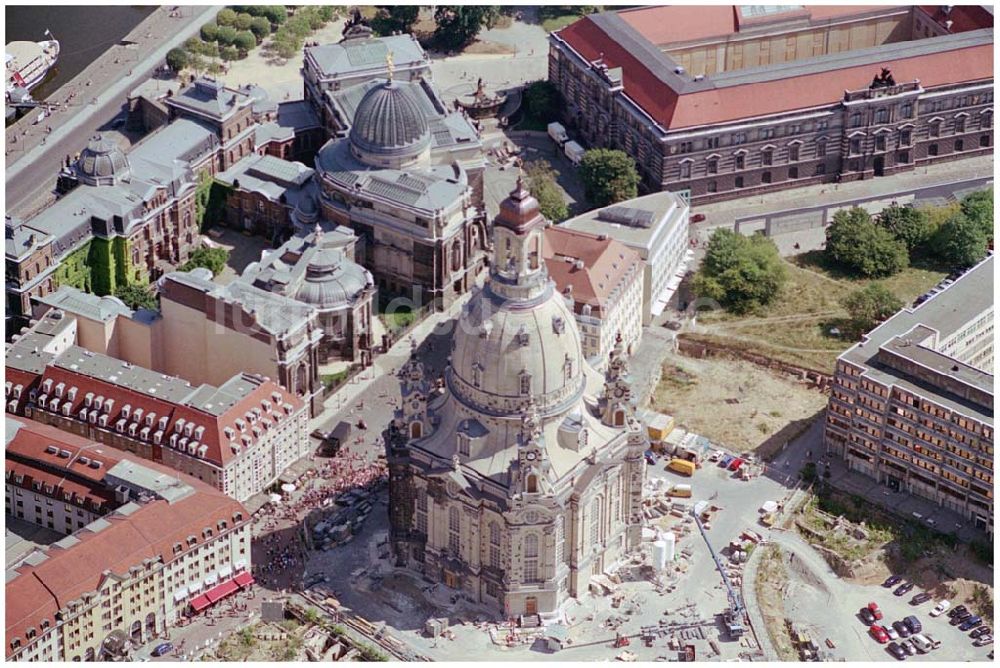 Luftaufnahme Dresden - Rekonstruierte Frauenkirche Dresden