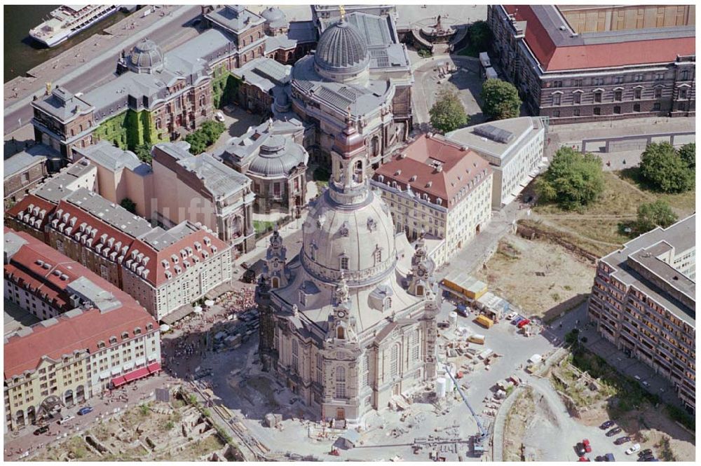 Dresden von oben - Rekonstruierte Frauenkirche Dresden