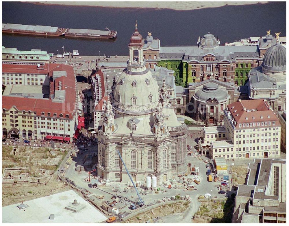 Luftbild Dresden - Rekonstruierte Frauenkirche Dresden