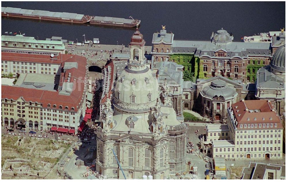 Luftaufnahme Dresden - Rekonstruierte Frauenkirche Dresden