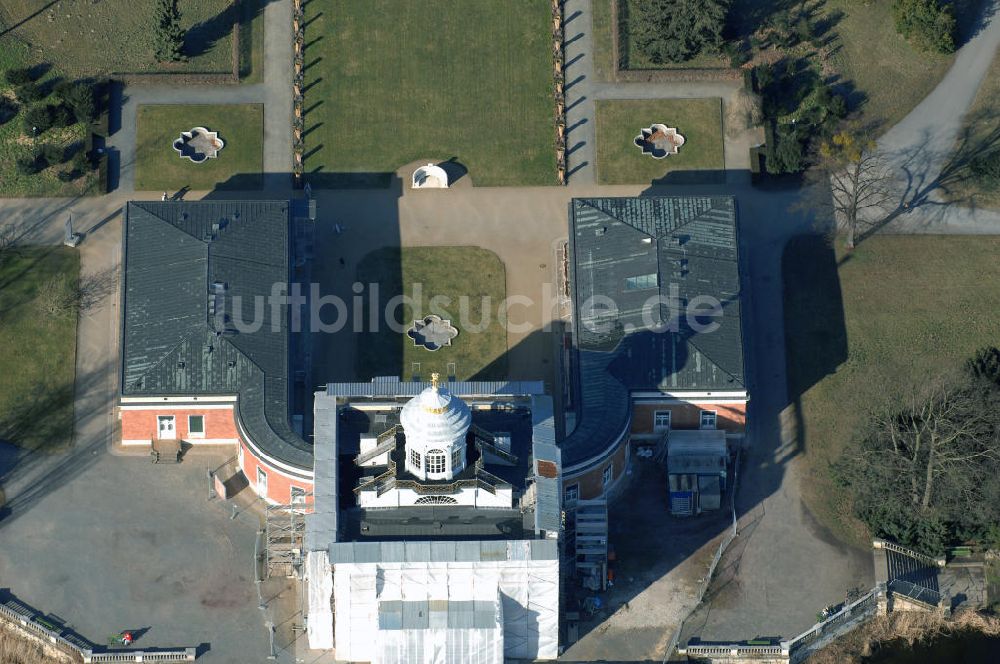 Luftaufnahme Potsdam - Rekonstruktion des Marmorpalais im Neuen Garten zu Potsdam