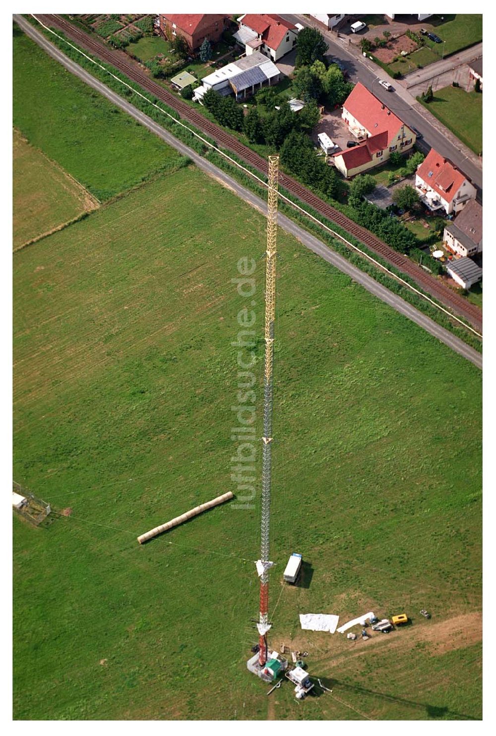 Luftbild Sambach/ Rheinland-Pfalz - Rekonstruktion Sendeturm Sambach