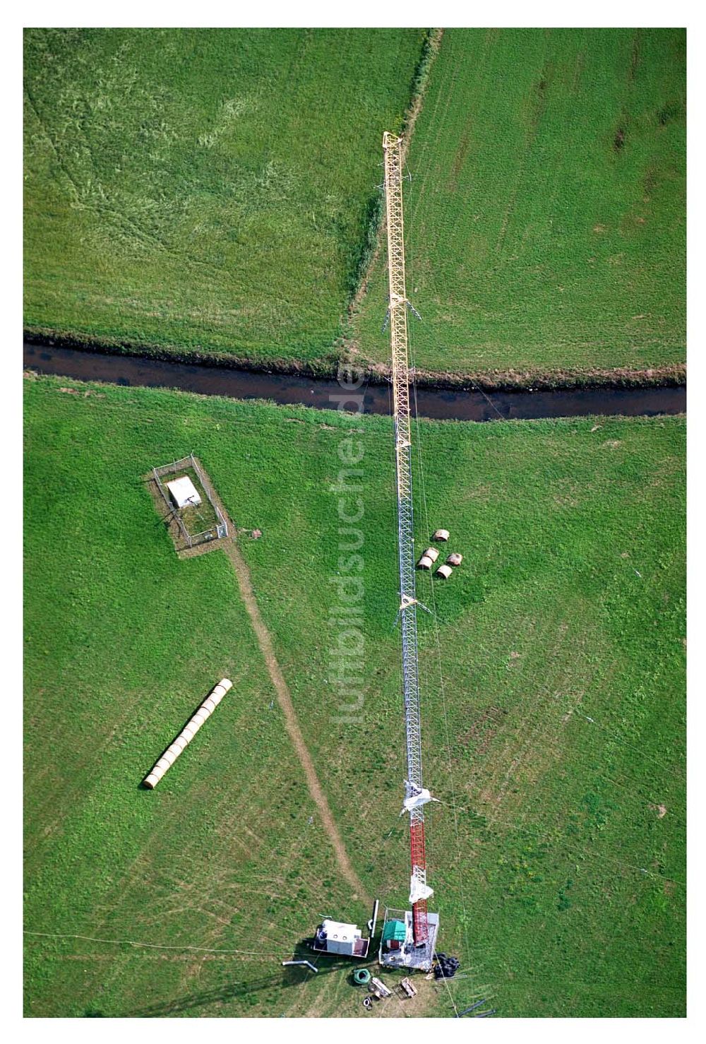 Luftbild Sambach/ Rheinland-Pfalz - Rekonstruktion Sendeturm Sambach