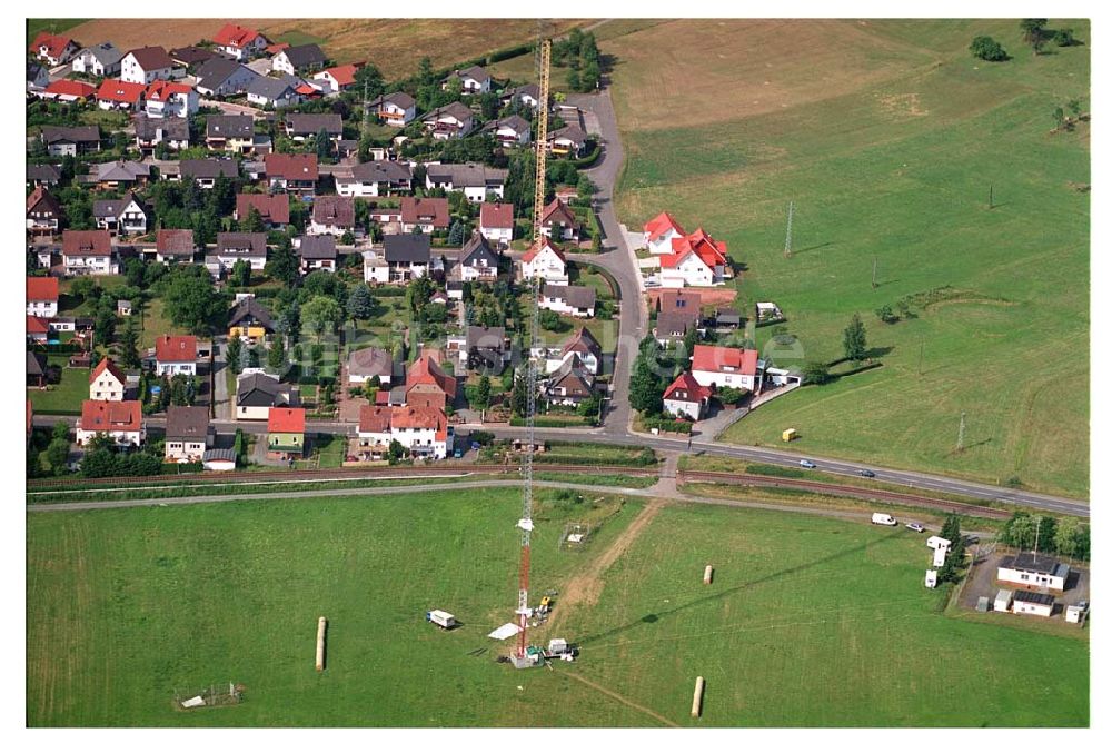 Luftbild Sambach/ Rheinland-Pfalz - Rekonstruktion Sendeturm Sambach