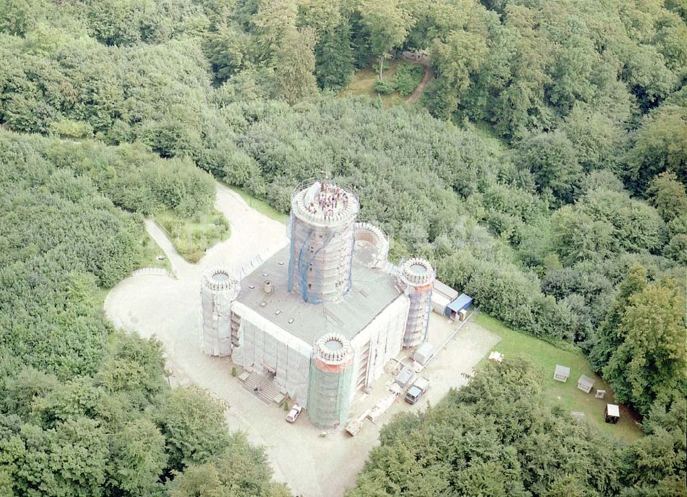 Sellin auf Rügen / MV von oben - Rekonstruktionsarbeiten am Jagdschloß Granitz auf Rügen.