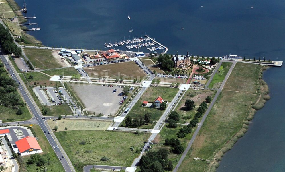 Luftaufnahme Bitterfeld - Rekultivierungsfläche am Bernsteinsee in Bitterfeld in Sachsen-Anhalt