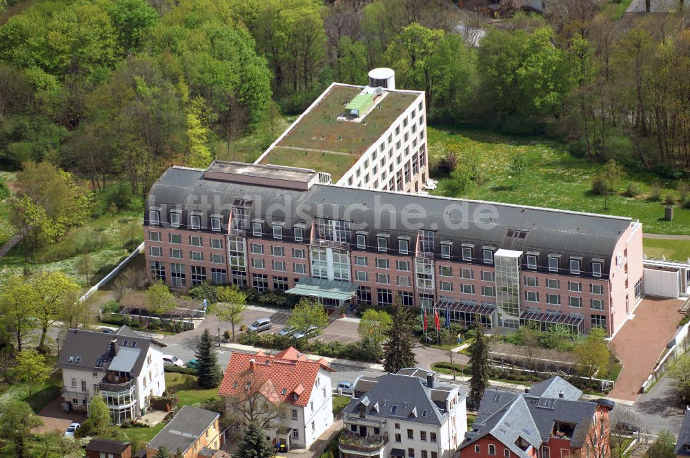 Chemnitz von oben - Renaissance Hotel Chemnitz in Sachsen