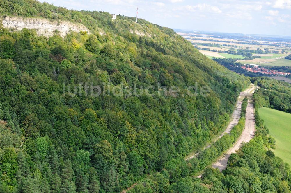 Wutha-Farnroda aus der Vogelperspektive: Renaturierungsarbeiten am alten Streckenverlauf der Autobahn E40 / A4 in Thüringen