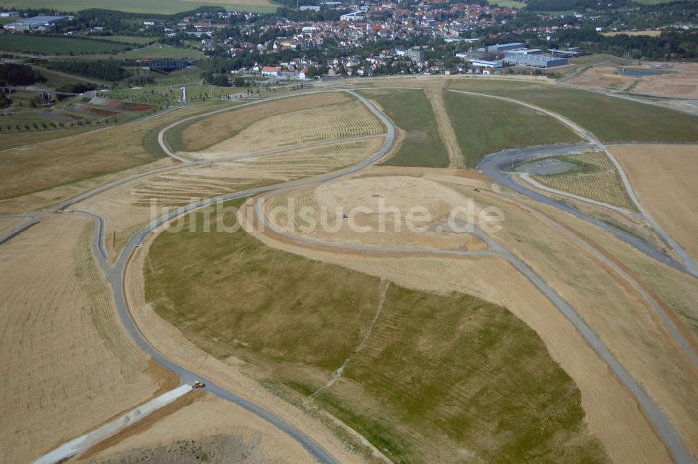 Luftaufnahme Ronneburg - Renaturierungsflächen der Wismut bei Ronneburg