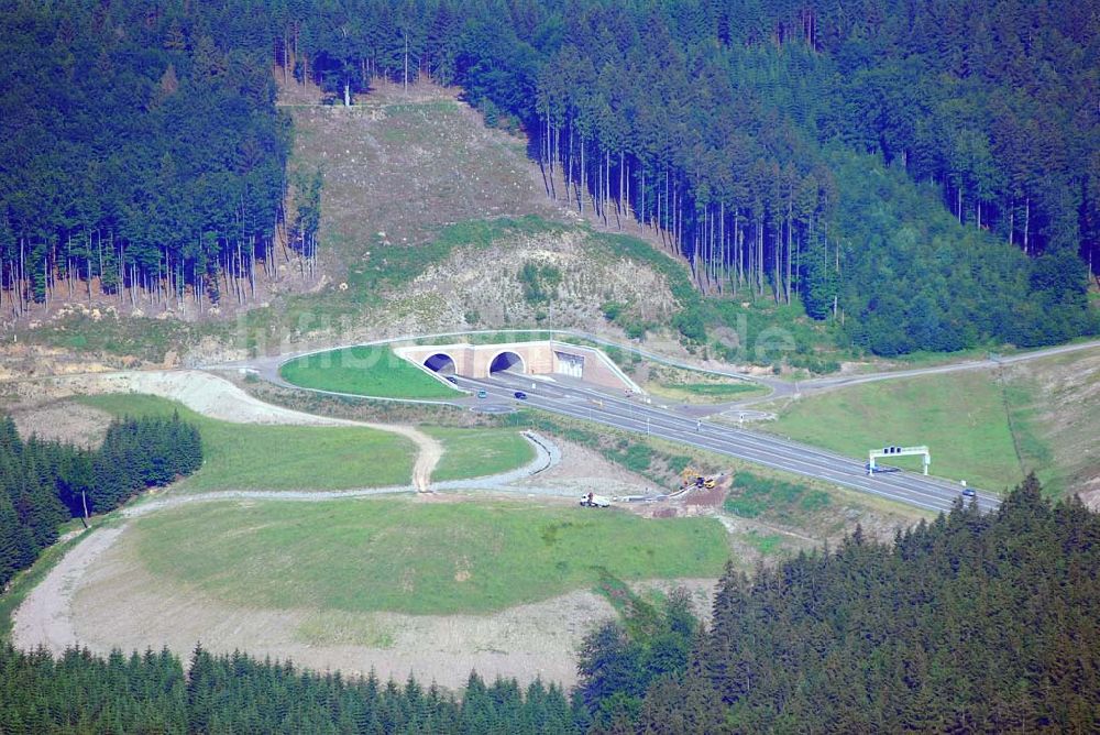 Luftbild Oberhof - Rennsteigtunnel