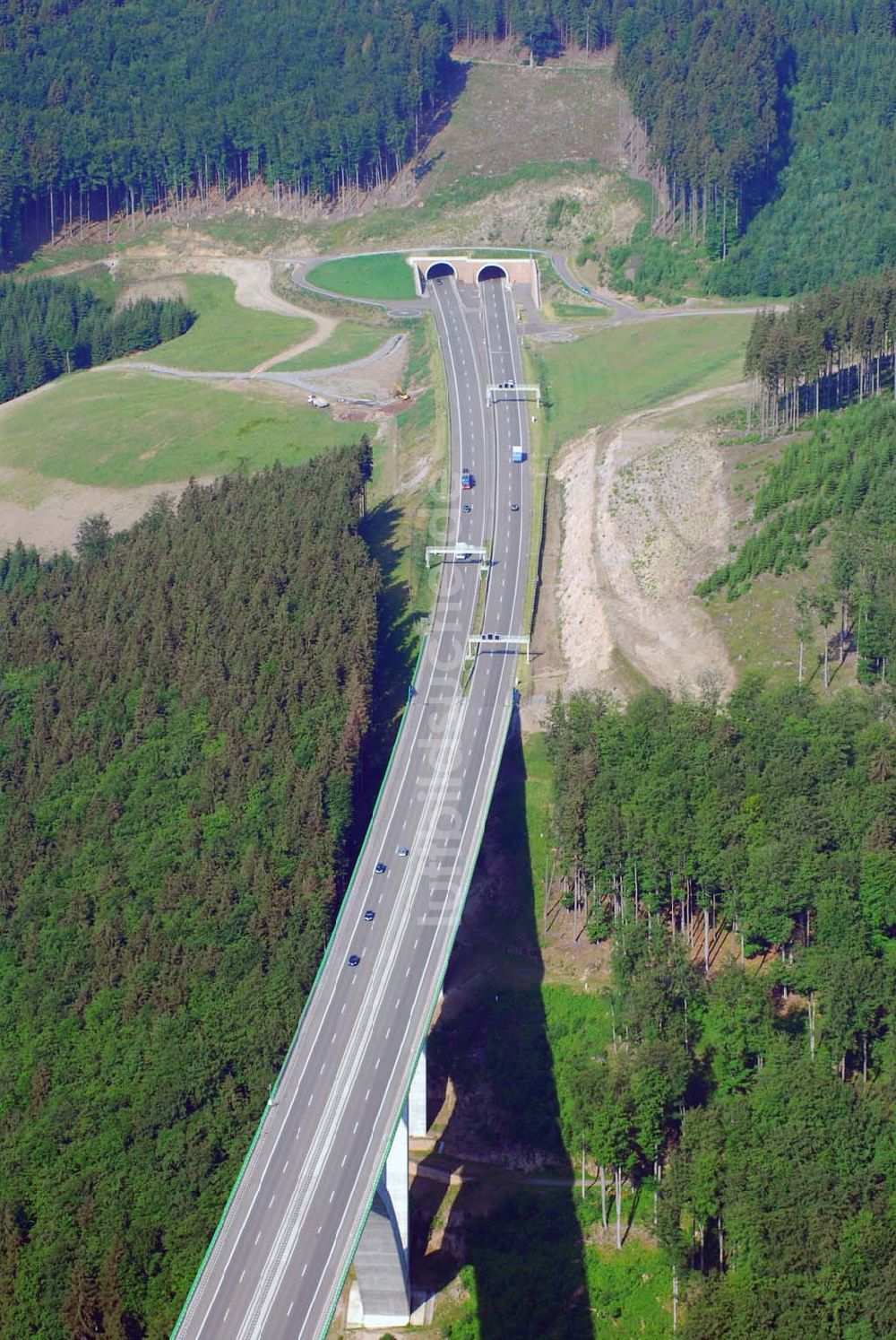 Luftaufnahme Oberhof - Rennsteigtunnel