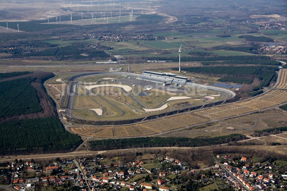 Luftaufnahme Klettwitz - Rennstrecke des Lausitzring im Bundesland Brandenburg